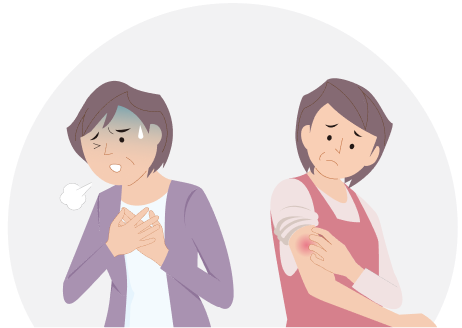 症状があらわれた場合は、すぐに医師の診察を受けてください。