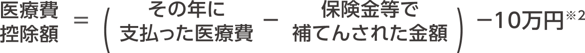 医療費控除額の計算方法
